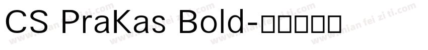 CS PraKas Bold字体转换